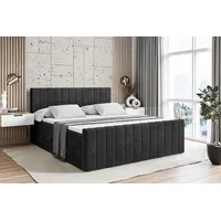Altdecor Boxbett, Schwarz, Höhe ca. 20 cm, 120x200 cm,