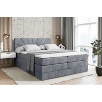 Altdecor Boxspringbett Grau, Höhe ca. 20 cm, 120x200 cm,