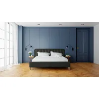 Fun Möbel Polsterbett Doppelbett MIAMI 180x200cm Komplettset in Stoff