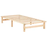 Homestyle4u Palettenbett 90 x 200 cm mit Lattenrost in