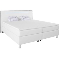 Collection AB Boxspringbett, inkl. LED-Beleuchtung, Topper und Kissen schwarz-weiß