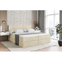 Altdecor Boxbett, Beige, Höhe ca. 20 cm, 200x200 cm,