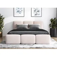 Mebloland Polsterbett STAR-OM mit Bettkasten und Lattenrost - 160x200