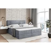 Altdecor Boxbett, Grau, Höhe ca. 20 cm, 200x200 cm,