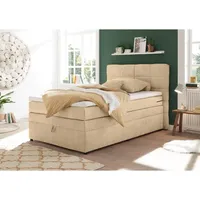 Lomadox Boxspringbett 120x200 cm Jugendbett mit Bettkasten TEREZIN-09 Hotelbett