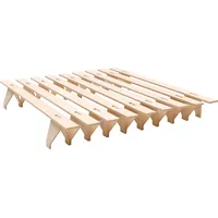 Tojo Bett TOJO "lieg", beige (natur), B:173cm H:27cm L:195cm,