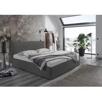 Westfalia Schlafkomfort Polsterbett "Danzig", grau (anthrazit), L:210cm, Bezug: Kunstleder