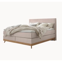 Hasena Boxspringbett »Scandia«, Massivholzrahmen und Füsse aus eiche beige