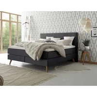 Hasena Boxspringbett 140-180 cm braun Anthrazit, Liegefläche:160 x 200