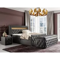 Fun Möbel Boxspringbett Schlafzimmerbett SEVRA Nr.4 180x200cm in Elisa