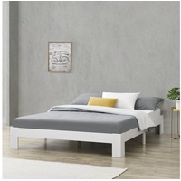 [en.casa] Raisio 140x200 cm mit Lattenrost Weiß