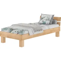 Erst-Holz Massivholzbett Buche natur Bettgestell Holzbett 100x200 Einzelbett Zubehör