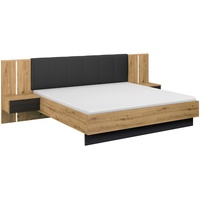 Rauch Bettanlage Apollon ca. 180x200 cm Schwarz/Eiche Artisan