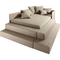 MAINTAL Polsterbett MAINTAL, beige (beige, schlamm), H:72cm L:246cm, Betten,