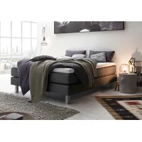 Hasena Boxspringbett 140-180 cm Anthrazit / Grau, Liegefläche:180 x