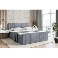 Altdecor Boxspringbett mit Fußteil, H4 Matratze und Topper -