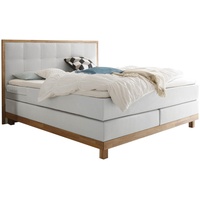 Hasena Chalet Boxspringbett 140-180 cm braun Weiß, Liegefläche:140 x