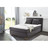 Jockenhöfer Boxspringbett Romy, Cordstoff, 7-Zonen-TTFK-Matratze, grau