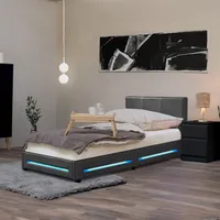 Home Deluxe - LED Bett Asteroid - Dunkelgrau, 90