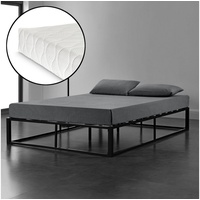 [en.casa] Kreta mit Kaltschaummatratze Schwarz