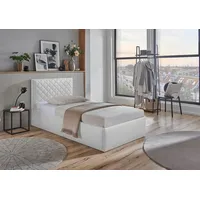 Westfalia Schlafkomfort Polsterbett "Danzig", weiß, L:210cm, Bezug: Kunstleder 100%