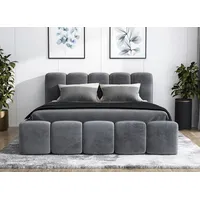 Mebloland Polsterbett SONIC mit Matratze und Bettkasten - 90x200