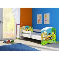 Clamaro Kinderbett, Motiv, Schublade CLAMARO, Bett Farbe:20 Bagger, Mit