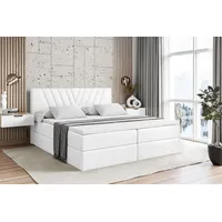 Altdecor Boxbett, Weiß Hochglanz, Höhe ca. 20 cm, 200x200