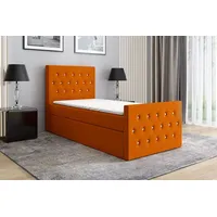 Mebloland Boxspringbett LILI mit Bonell-Matratze und Topper - 90x200