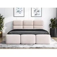 Mebloland Polsterbett MAROKO 140 x 200 mit Matratze und