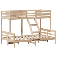 VidaXL Etagenbett 90x200/120x200 cm Massivholz Kiefer