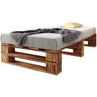 Sunnypillow Palettenbett M2 aus Holz 120 x 200 cm