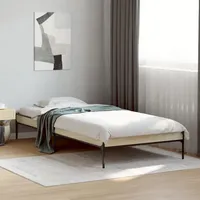 VidaXL Bettgestell Sonoma-Eiche 90x200 cm Holzwerkstoff und Metall