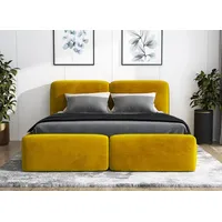 Mebloland Polsterbett OLKE- OM mit Bettkasten und Lattenrost -