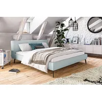 KAWOLA Bett VALERIE Polsterbett Cord hellblau 120x200cm - Hellblau