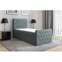 Mebloland Boxspringbett LILI mit Bonell-Matratze und Topper - 90x200