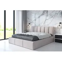 Mebloland Polsterbett LISI mit Matratze und Bettkasten. - 90x200