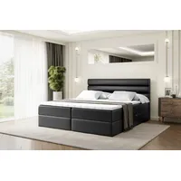 Altdecor Boxbett, Schwarz Hochglanz, Höhe ca. 20 cm, 140x200