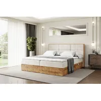 Altdecor Boxspringbett mit Matratze, Boxbett, Topper, Polsterbett mit Bettkasten