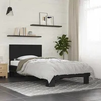 VidaXL Bettgestell Schwarz 90x200 cm Holzwerkstoff und Metall