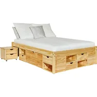 VCM ebuy24 Bett Cluse Holz 209 x 166 cm