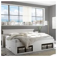 Lomadox Doppelbett Ehebett Inkl. 2x Bettschubkasten & 4 Körbe180x200cm