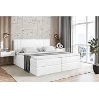 Altdecor Boxbett, Weiß Hochglanz, Höhe ca. 20 cm, 160x200