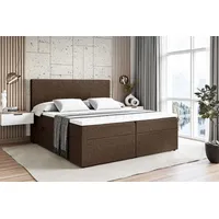 Altdecor Boxbett, Braun, Höhe ca. 20 cm, 180x200 cm,