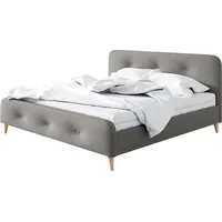 Mirjan24 Polsterbett Grau, Textil, Rechteckig, 180x200 cm, Schlafzimmer, Betten,