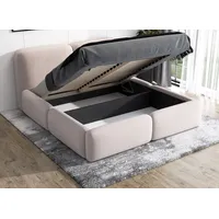 Mebloland Polsterbett OLKE- OM mit Bettkasten und Lattenrost -