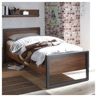 Lomadox Jugendbett Bettgestell DALLAS-61 Liegefläche 90x200cm im Industrial Stil