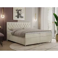 MKS Meble Boxbett, Beige, Textil, 2-Sitzer, H4, 7-Zonen, Rechteckig,