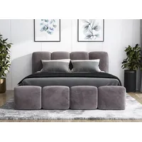 Mebloland Polsterbett DONA- OM mit Bettkasten. und Lattenrost -