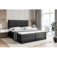 Altdecor Boxbett, Schwarz Hochglanz, Höhe ca. 19 cm, 200x200